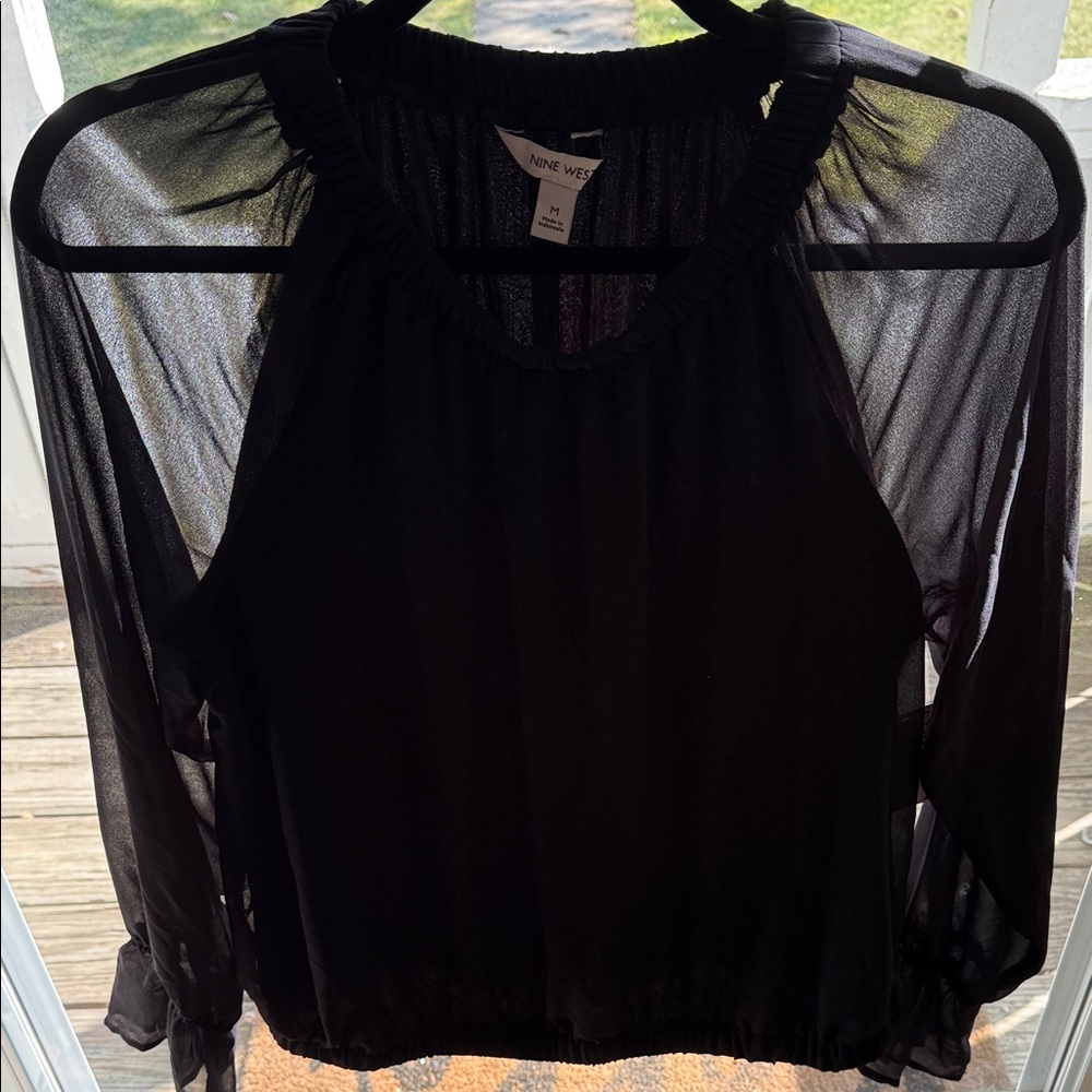 Nine West Elegant Black Blouse